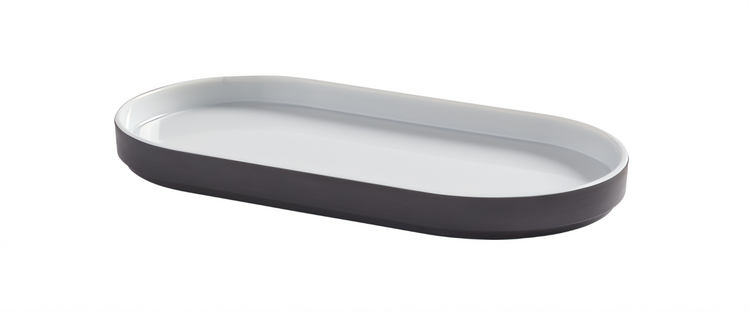 Product image #1 for American Metalcraft 10-1/2-Inch Oval Melamine Platter, Graphite