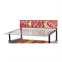 Star Grill-Max Pass-Through Tempered Glass Hot Dog Roller Grill Sneeze Guard for 23