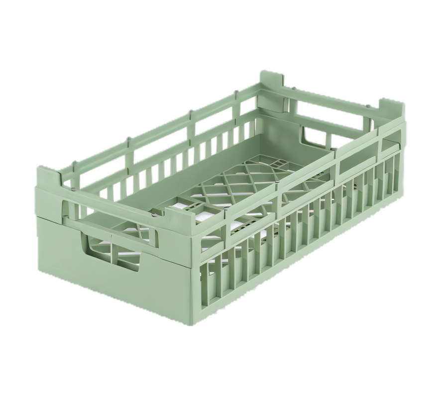 Product image #1 for Vollrath Signature Half-Size Medium Open Dishwasher Rack, Polypropylene, Light Green