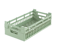 Vollrath Signature Half-Size Medium Open Dishwasher Rack, Polypropylene, Light Green