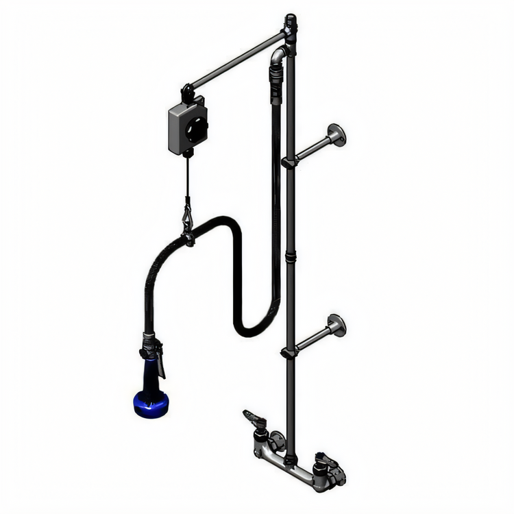Product image #1 for T&S Brass EasyInstall Wall-Mount Pre-Rinse Unit with 8-Inch Adjustable Centers and 1.07 GPM Spray Valve