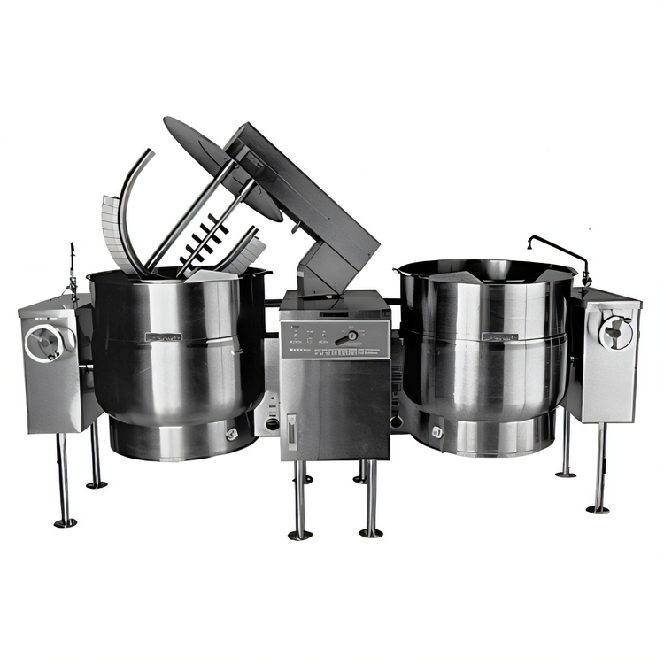 Product image #1 for Crown ELTM-60-2 Twin 60-Gallon Electric Tilting Mixer Kettle