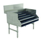 Thumbnail image #1 for Advance Tabco Prestige (Supreme) PLD-3018 5-Step Freestanding Stainless Steel Liquor Bottle Display, Approx. 20-Bottle, 18"W x 30"D x 36"H