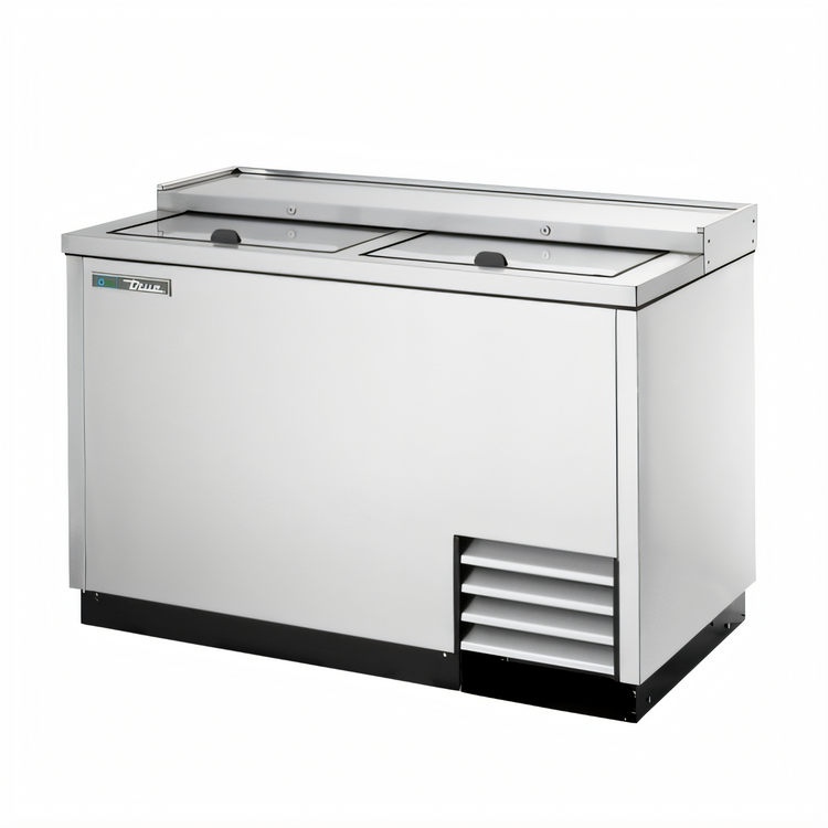 Product image #1 for True Flat Top Undercounter Bottle Cooler, 16.5-Case Bottles / 24-Case Cans, Stainless Steel