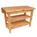 Thumbnail image #1 for John Boos Boos Block 48-Inch x 32-Inch Kitchen Island Bar with 1-1/2-Inch Edge Grain Maple Top, Drawer, and Drop Leaf