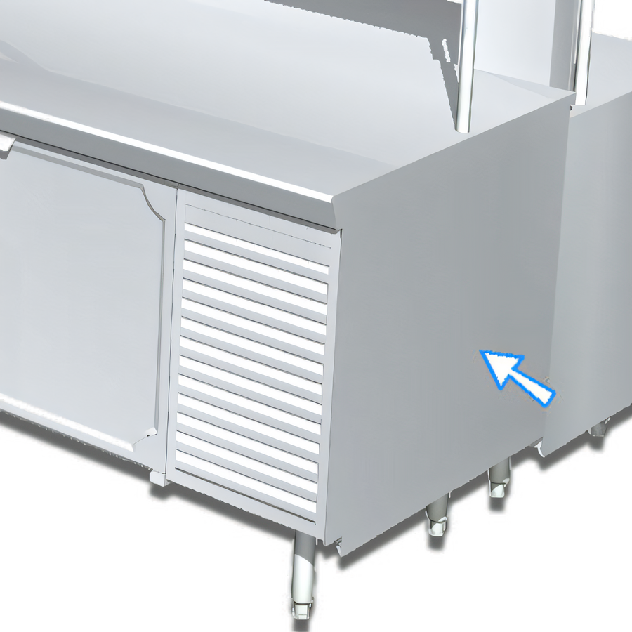 Product image #1 for La Rosa Refrigeration 2-Inch Thick 304 Stainless Steel End Riser with Full Finished Welds