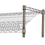 Thumbnail image #1 for Eagle Group Valu-Master M1824V Reversible Wire Angled Shelf, 24"W x 18"D, 3-1/4" Front and 1-1/4" Rear Up-Turns