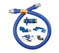 Dormont Blue Hose 1/2 Inch ID x 48 Inch Moveable Gas Connector Kit with Safety Quik, Swivel MAX, and Safety-Set