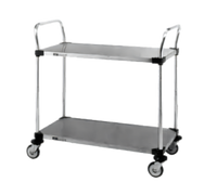 Metro Super Erecta MW106 Stainless Steel Bus Cart with 2 Solid Shelves