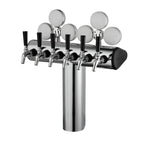Thumbnail image #1 for Perlick Corporation 66500P-4BIM Illuminated Winged Tee 4-Faucet Glycol-Cooled Countertop Beer Draft Tower