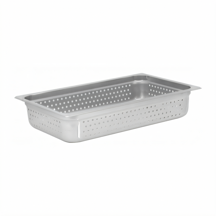 Product image #1 for Full-Size Perforated Stainless Steel Steam Table Pan, 4-Inch Deep