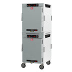 Thumbnail image #1 for Metro HotBlox™ HBCW16-AS-M 16-Pan Stacked Dual-Cavity Mobile Heated Holding Cabinet with Solid Doors and Analog Controls