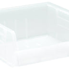 Thumbnail image #1 for Quantum QUS235CL Clear Stacking/Hanging Storage Bin, 11"W x 10-7/8"L x 5"H, with Grips and 3 Divider Slots Case of 6