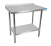 Thumbnail image #1 for BK Resources 30 Inch x 18 Inch Stainless Steel Work Table with 1-1/2 Inch Rear Riser and Adjustable Undershelf