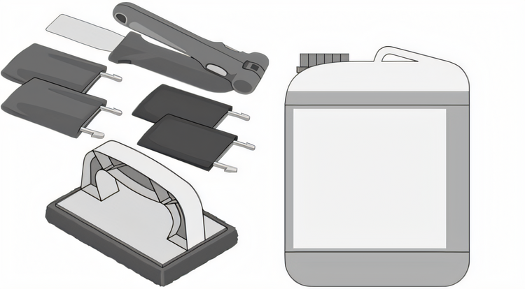 Product image #1 for RATIONAL Cleaning Kit with 2.65 Gallon Grill Cleaner, Cleaning Arm, Pads, and Scrub