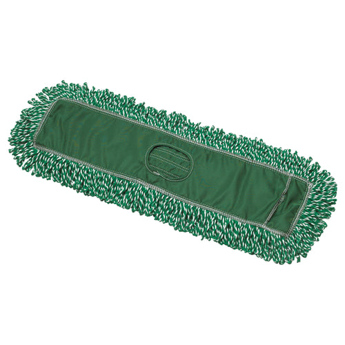 Product image #1 for Winco 24-Inch x 5-Inch Cotton Blend Green Dust Mop Head Refill