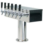 Thumbnail image #1 for Micro Matic USA T Style DS-356-PSSKR 6-Faucet Countertop Glycol-Cooled Draft Beer Tower, Polished Stainless Steel
