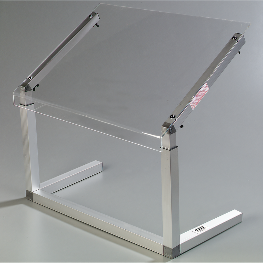 Product image #1 for Carlisle 24-Inch Adjustable Single-Sided Freestanding Sneeze Guard with Clear Acrylic Shield and Aluminum Frame