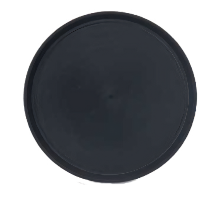 Product image #1 for Vollrath Traex 16-Inch Round Non-Slip Serving Tray with Molded-In Liner, Black