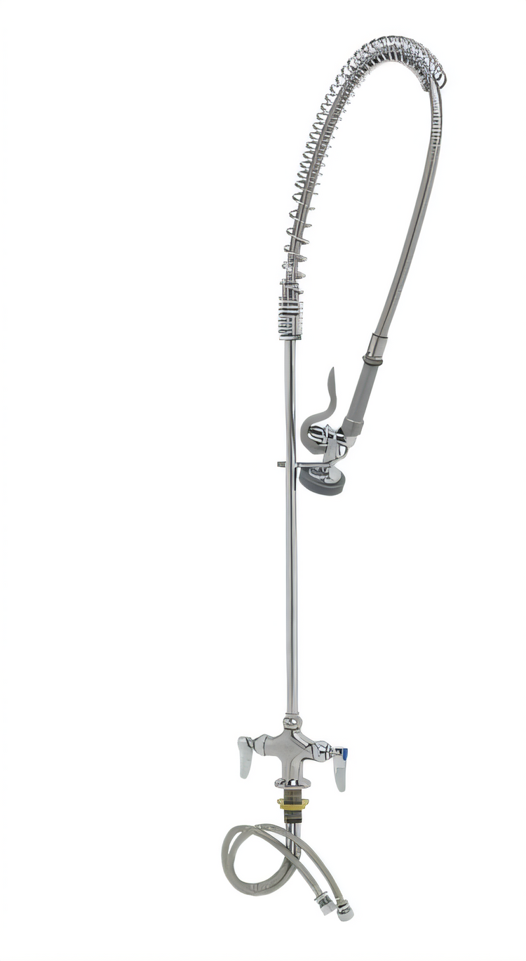 Product image #1 for Cleveland Range Double Pantry Spring-Action Pre-Rinse Spray Hose with 24-Inch Riser and 44-Inch Flexible Stainless Steel Hose