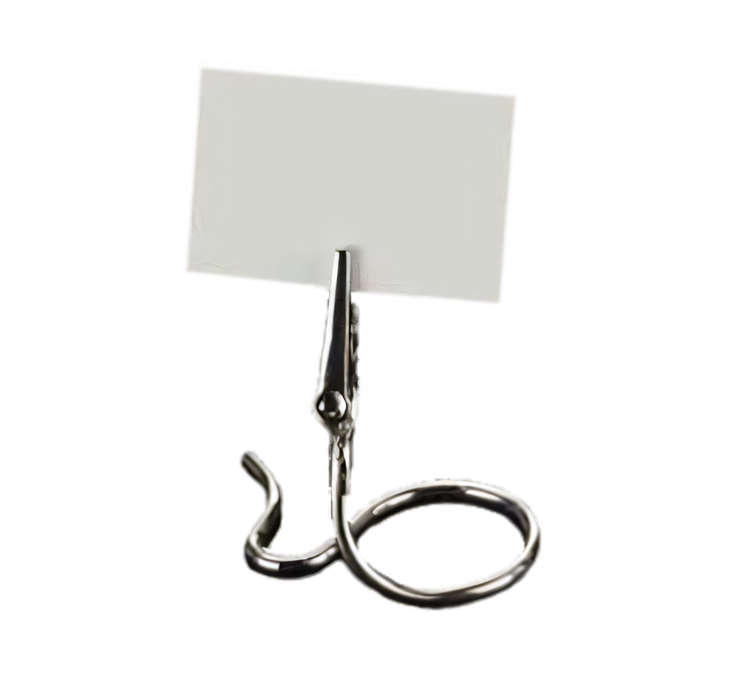 Product image #1 for American Metalcraft Stainless Steel Alligator Clip Menu Card Holder, 3-1/2 Inch High, S Base