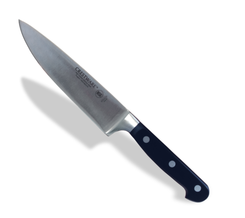 Product image #1 for Crestware 6-Inch Forged Cook's Knife with Black Handle, High Carbon German Steel