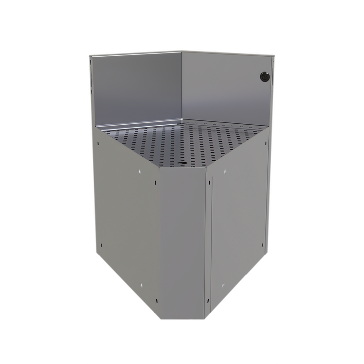 Product image #1 for Glastender Underbar Inside Wedge Corner Drainboard, 45° Angle, 19-Inch Deep, No Legs