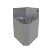 Glastender Underbar Inside Wedge Corner Drainboard, 45° Angle, 19-Inch Deep, No Legs