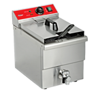 Thumbnail image #1 for BakeMax BMFE010 Single Mini Countertop Electric Fryer, 6-Liter, Stainless Steel, Thermostatic, 208V