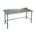Thumbnail image #1 for Eagle Spec-Master 132-Inch x 30-Inch 14-Gauge Stainless Steel Work Table with Rear Upturn and Tubular Base