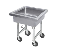 Portable Stainless Steel Mobile Soak Sink with 22 x 22 x 8 Inch Compartment