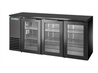 True 72-1/8-Inch Two-Section Glass Door Back Bar Cooler