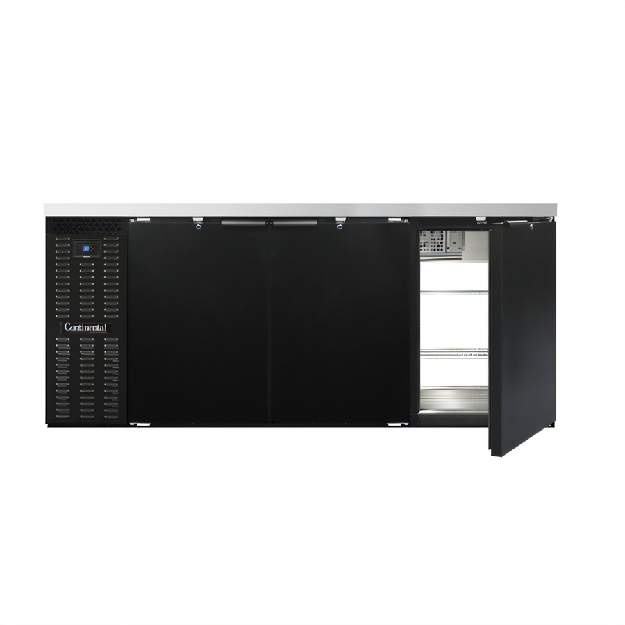 Product image #1 for Continental Refrigerator BB79SNPT 79" Shallow Depth Pass-Thru Back Bar Cooler with 6 Solid Doors
