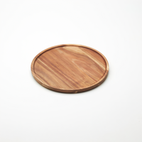 10-Inch Round Acacia Wood Serving Board