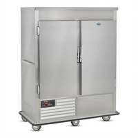FWE URS-20-GN Mobile Refrigerated Cabinet for 96-120 Covered Plates, 2 Solid Doors, Stainless Steel