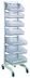 Thumbnail image #1 for Quantum Mobile Single-Sided Partition Wall Starter Unit with Bin Sections, 18 x 26 x 74 Inches, White/Chrome Finish
