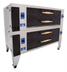 Thumbnail image #1 for Bakers Pride Super Deck Series Y-602-DSP Double Deck Gas Display Pizza Deck Oven with FibraMent Stone Decks
