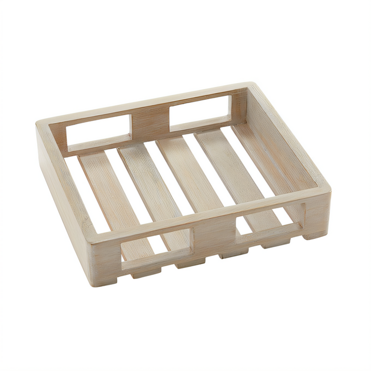 Product image #1 for Sun-Bleached Rectangular Wooden Serving Crate, 11-5/8 Inch