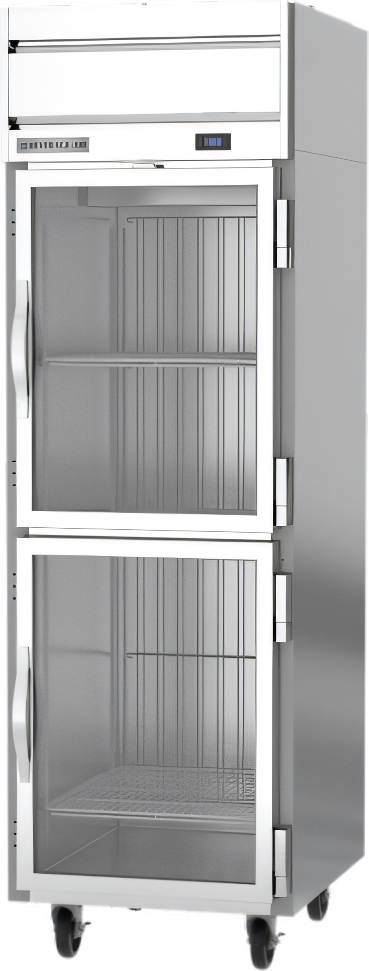 Product image #1 for Beverage-Air Horizon Series One-Section Reach-In Display Freezer, 21.06 Cu. Ft., Half Glass Doors, Top-Mounted Self-Contained Refrigeration