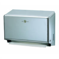 Classic Mini Wall-Mount C-Fold/Multifold Paper Towel Dispenser, Matte Chrome