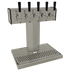 Thumbnail image #1 for Glastender Tee Draft Dispensing Tower with 5 Faucets, Countertop, Air-Cooled, Stainless Steel, Polished Chrome