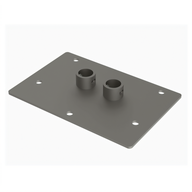 Product image #1 for Metro Super Erecta Seismic HCAI Preapproval 2-Post Rectangular 5-Bolt Base Plate Kit