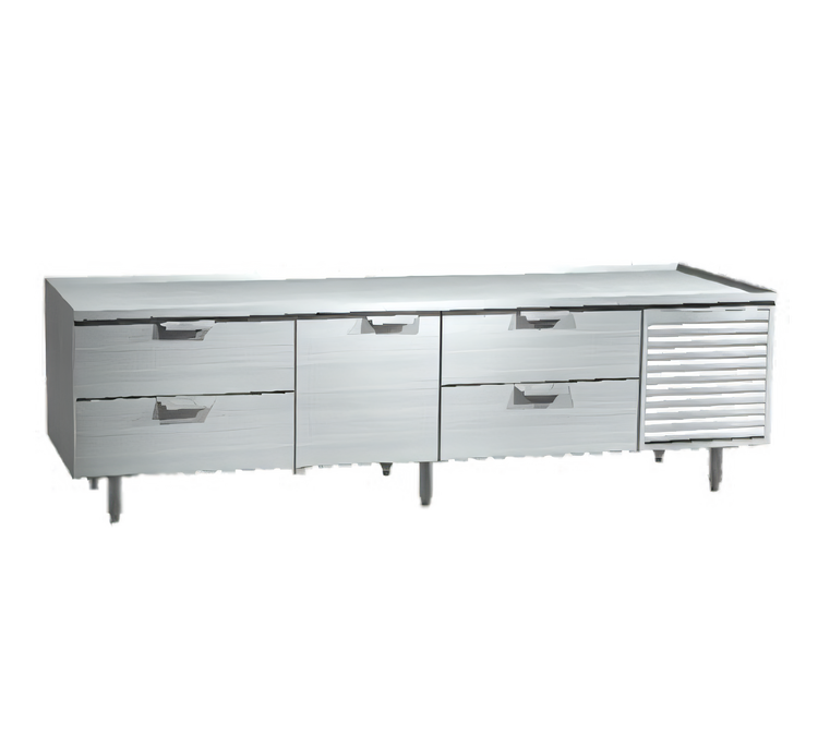 Product image #1 for La Rosa Refrigeration 3288-SF Three-Section Freezer Base Equipment Stand with Door and Drawers