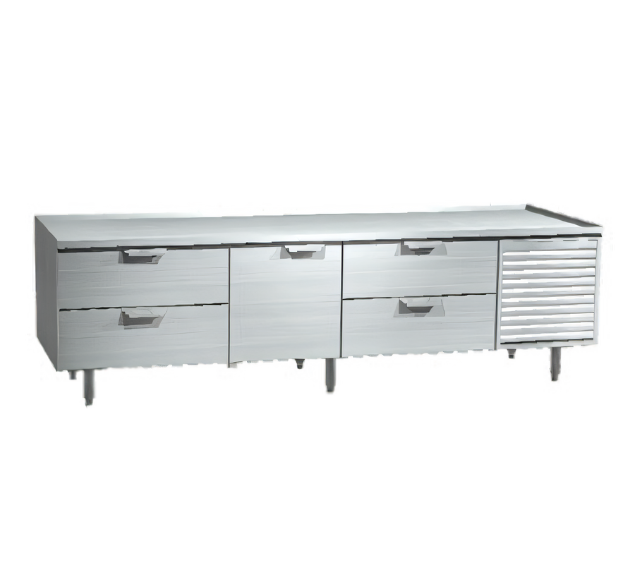 Product image #1 for La Rosa Refrigeration 3288-SF Three-Section Freezer Base Equipment Stand with Door and Drawers