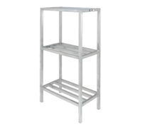 Channel Lifetime Tough 3-Shelf Tubular Aluminum Dunnage Shelving, 48 x 24 x 64 Inches
