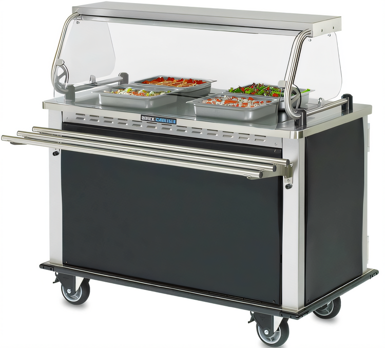 Product image #1 for Dinex Mealtime Xpress DXCMTXHR Dual Compartment Heated and Refrigerated Meal Delivery Cart