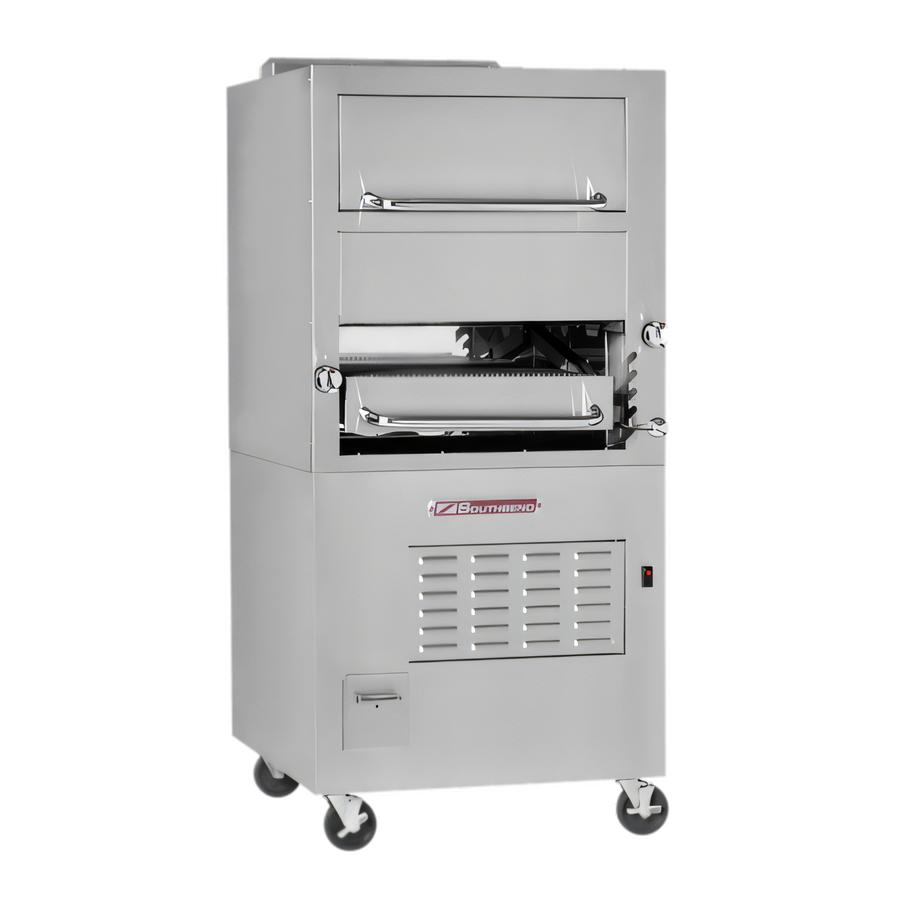 Product image #1 for Southbend 171 Freestanding Upright Gas Infrared Broiler with Enclosed Base and Warming Oven