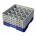 Thumbnail image #2 for Cambro Camrack® Full Size 16-Compartment Glass Rack with 4 Soft Gray Extenders, Navy Blue
