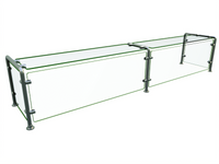 Hatco Flav-R-Shield Full-Service Pass-Over 2-Bay Tempered Glass Food Shield, 84W x 18D Inches