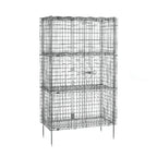 Thumbnail image #1 for Metro Super Erecta SEC55C-2SE Stationary Chrome Wire Security Cage, 50-1/2"W x 27-1/4"D x 66-13/16"H, 2 Shelves